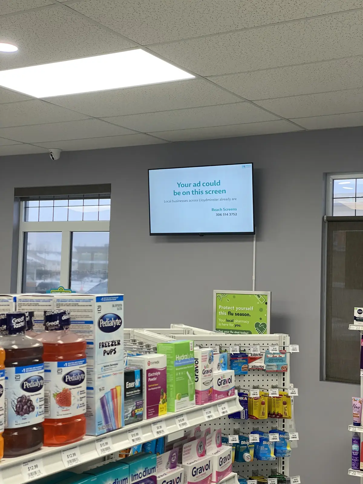 Pharmacy with a screen